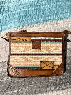 STS Ranchwear - Palomino Mae Light Pink Serape Leather Crossbody Bag