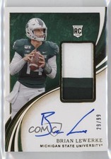 2020 Panini Immaculate Collegiate Rookie 29/99 Brian Lewerke Patch Auto 13u1