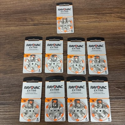Rayovac Extra Hearing Aid Battery - Size 13, 9 Packs (54 Batteries) Exp 2028 Feb
