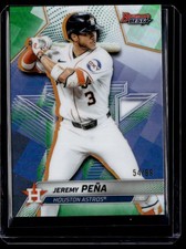 JEREMY PENA 2025 BOWMAN'S BEST GREEN REFRACTORS 54/99 HOUSTON ASTROS #34