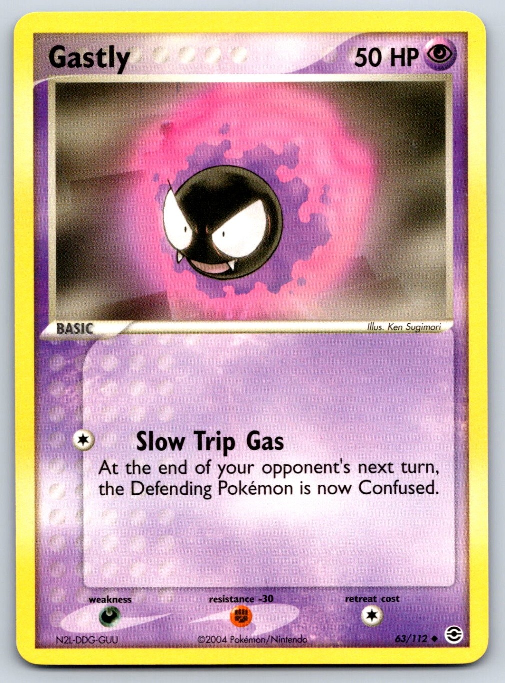 Gastly - FireRed & LeafGreen 63/112 Pokemon Card NM