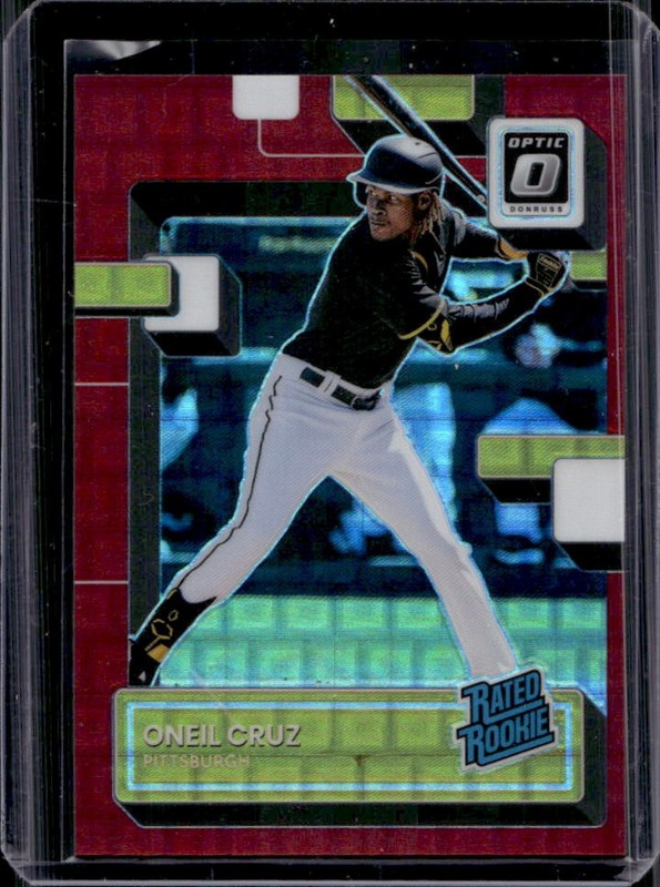 2022 Panini Donruss Optic Oneil Cruz Pandora Red Prizm RC Rated Rookie #/99