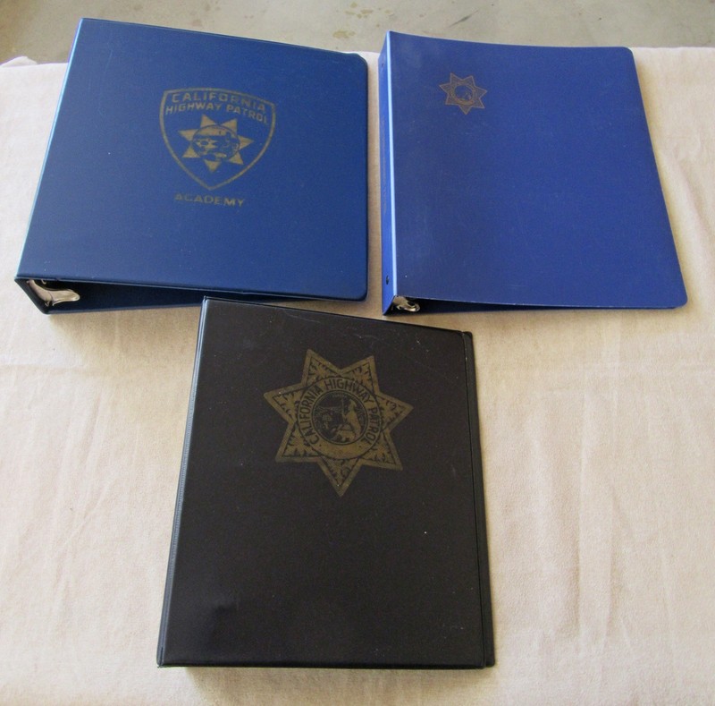 Lot of Three CHP California Highway Patrol Binders ~ Assorted Sizes