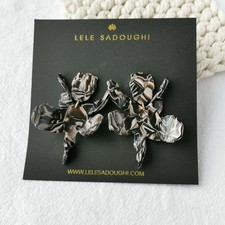 Authentic Lele Sadoughi Small Paper Lily Maple Earrings