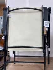 Outsunny Set of 2 Folding Garden Chairs, Metal Frame Garden Chairs Outdoor Patio