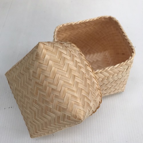 Vintage Thai Handicraft Kratip Sticky Rice Small Bamboo Serving Basket Size3"X3" - Picture 59 of 96