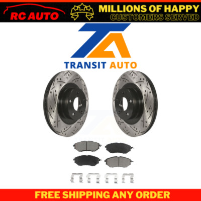 Front Drilled Slot Brake Rotor Ceramic Pad Kit For Subaru Legacy 3.0 R with 3.0L