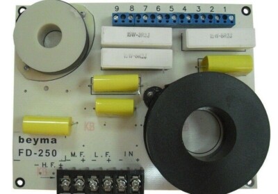 1x Beyma FD250 2-Way 2.0kHz CROSSOVER versatile 600 Watts Power Handling