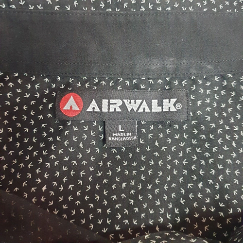 Airwalk Herrenhemd Large schwarz Langarm Knopfleiste - Bild 4 von 5