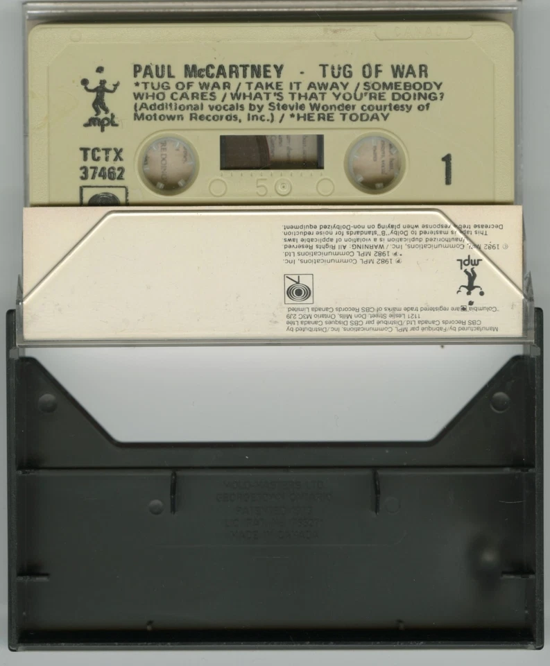 PAUL McCARTNEY - Tug Of War (1982 Canadian cassette tape - TCTX-37462) - Image 2 of 2
