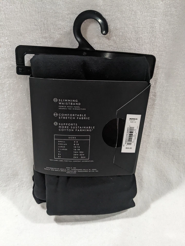 Simply Vera Vera Wang Women's Black High Rise Live-In Shaping Leggings -1X/2X/3X - Image 4 of 4