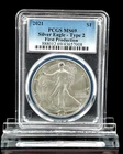 2021 $1 Type 2 American Silver Eagle PCGS MS69 First Production  #755