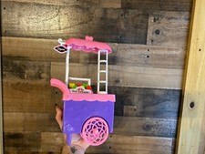 Kid Connection Ice Cream Stand Barbie Cart Pretend Play Wheels Push Mobile Open