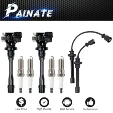 Ignition Coil+Spark Plug+Wire Pack For Mitsubishi Lancer OZ Rally 2.0L l4 UF295