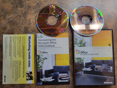 Microsoft Office Professional Edition 2003 install CDs with Product Key ...