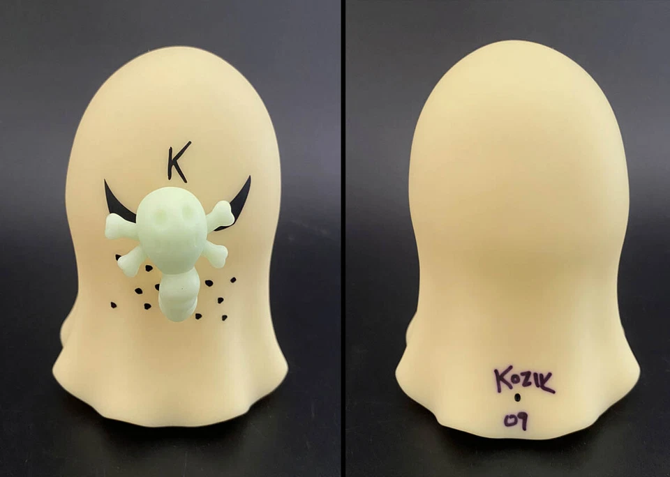 Frank Kozik SIGNED Kidrobot 5" Booger Big Monger Figure AUTOGRAPHED Ghost MIB - Image 2 of 4