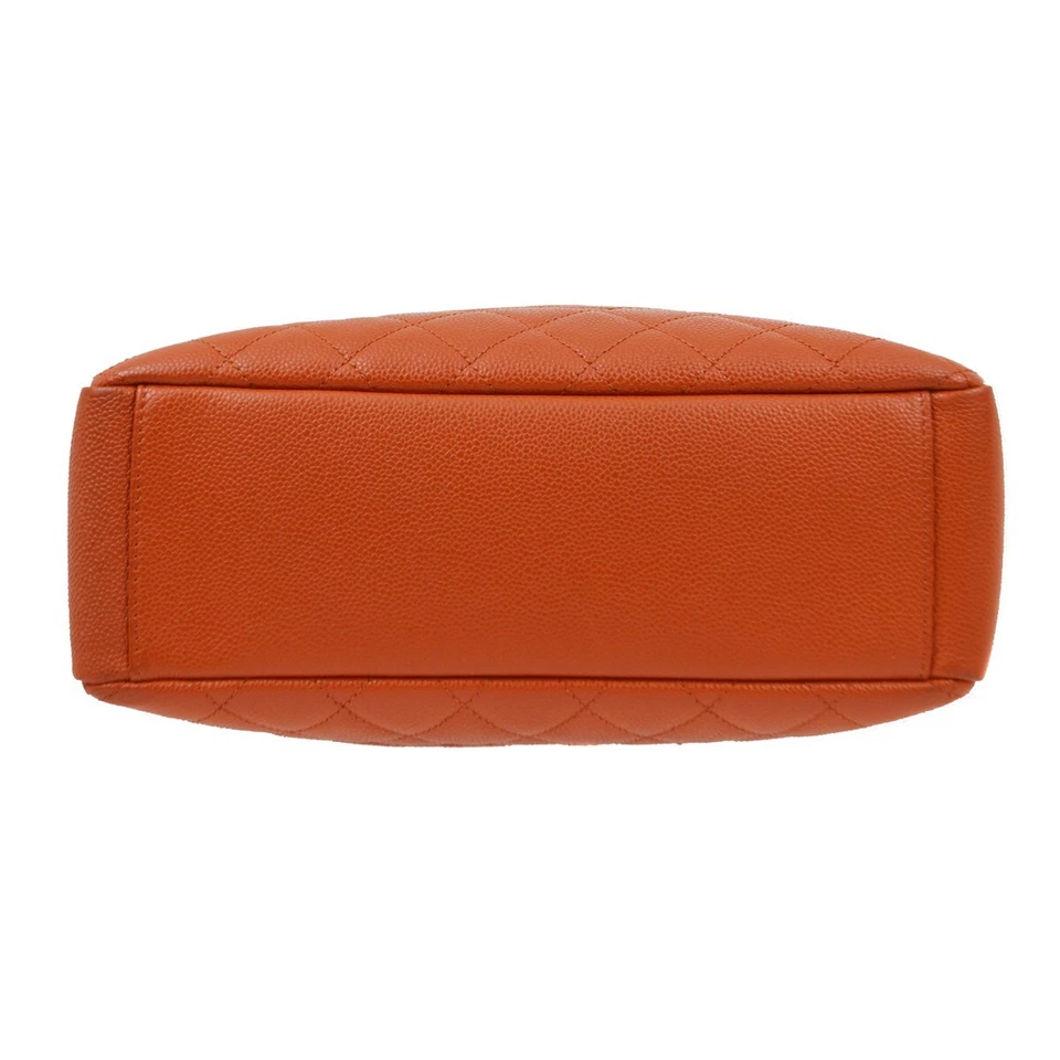 Сумка с короткими ручками Chanel оранжевая телячья кожа миниатюрная для покупок PST сумка с короткими ручками 192915 - Изображение 3 из 4