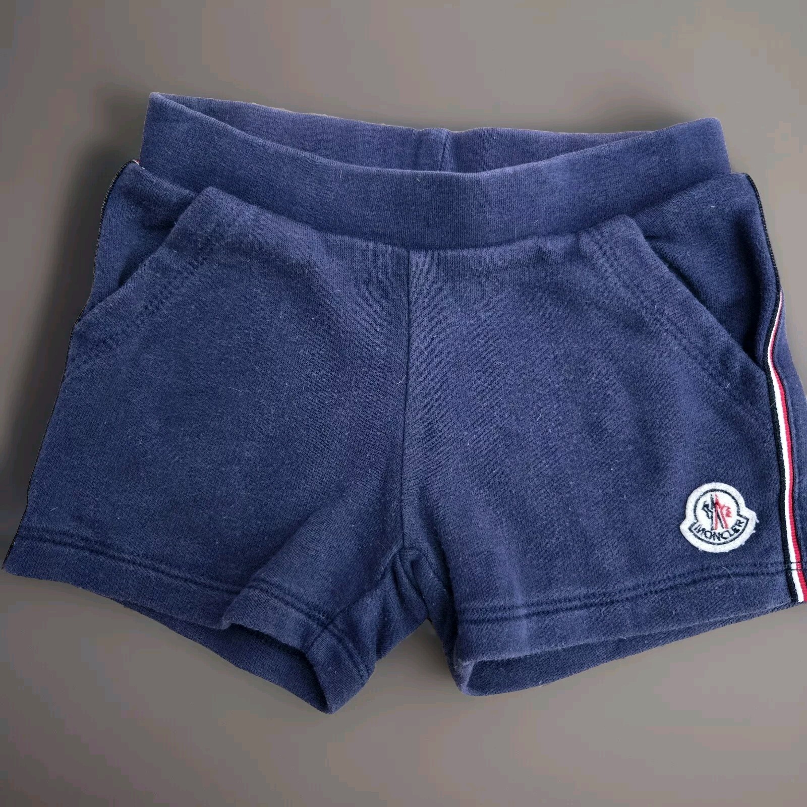 Moncler Kids  Enfant Navy Striped Shorts Baby Boys Authentic Size   6-9mos -N4