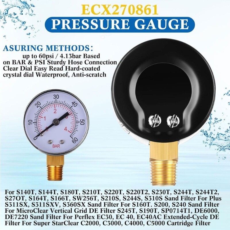 Essential Pool Set Pipe Plug Pressure Gauge Drainage Cover Replacement