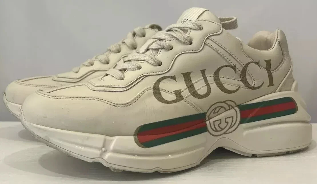 Baskets Gucci Rython taille 7 cuir blanc