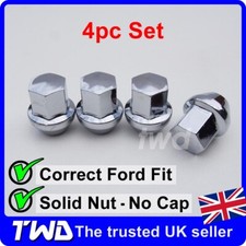 4x CHROME ALLOY WHEEL NUTS FOR FORD CAPRI ESCORT SIERRA (M12X1.5) STUD LUG [4N]