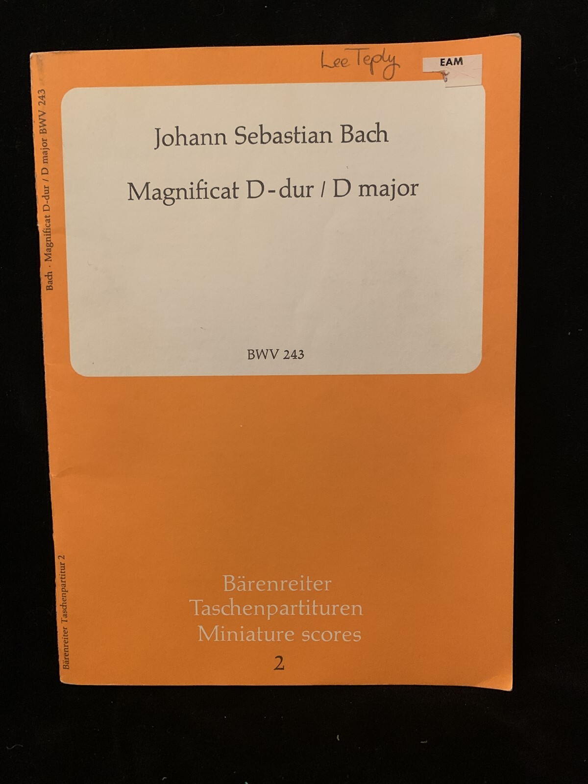 BACH Magnificat in D Major BWV 243 - BARENREITER - VOCAL SCORE