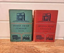 First Year and Second Year Italian by Joseph Louis Russo - HC 1937