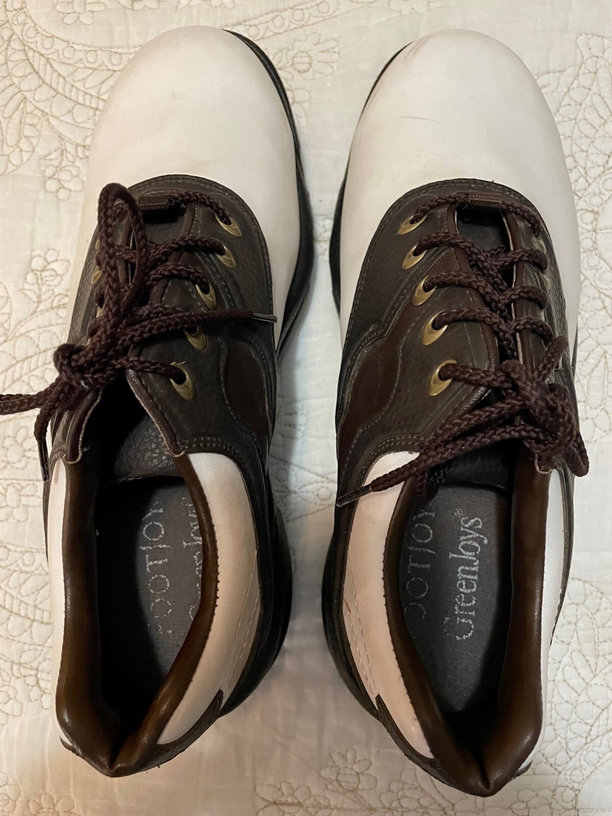 FootJoy GreenJoys Mens Leather Waterproof Golf Shoe Size 7.5 M Super