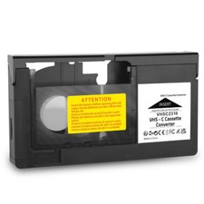 VHS-C TO VHS CONVERTER - LETS YOU PLAY OLD CAMCORDER TAPES THROUGH YOUR VIDEO