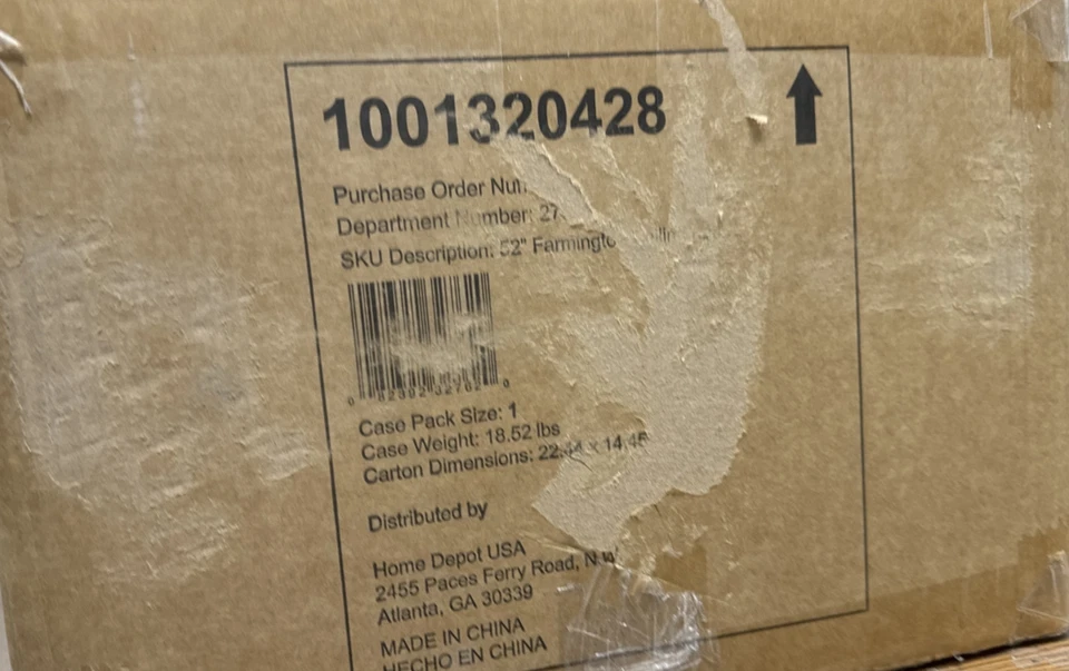 PRIVATE BRAND UNBRANDED Farmington 52 in. Indoor Matte White Ceiling Fan Replacement Parts 1001 320 428