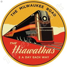 The Hiawathas The Milwaukee Road 18" Round Metal Sign
