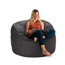 HABUTWAY Bean Bag Chair 3Ft Luxurious Velvet Ultra Soft Fur with High-Rebound...