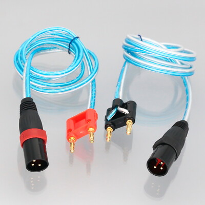 1Pairs Dual banana Binding Post plug to XLR 3pin male Audio Speaker patch Cable