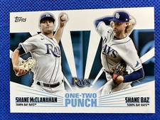 2023 #12P-7 Shane McClanahan-Shane Baz Topps Series 1 Baseball One-Two Punch