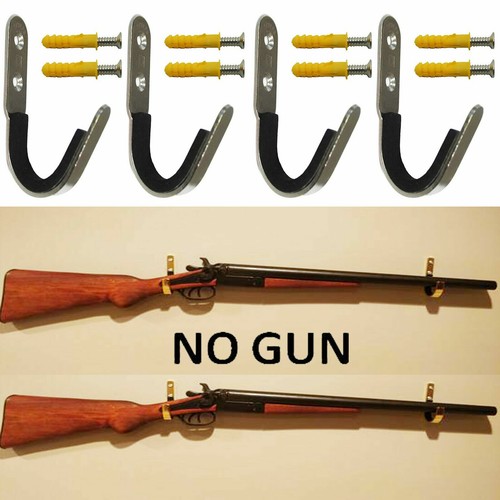 4x Rifle Holder / Musket Brackets / Rifle Wall Mount Display / Gun