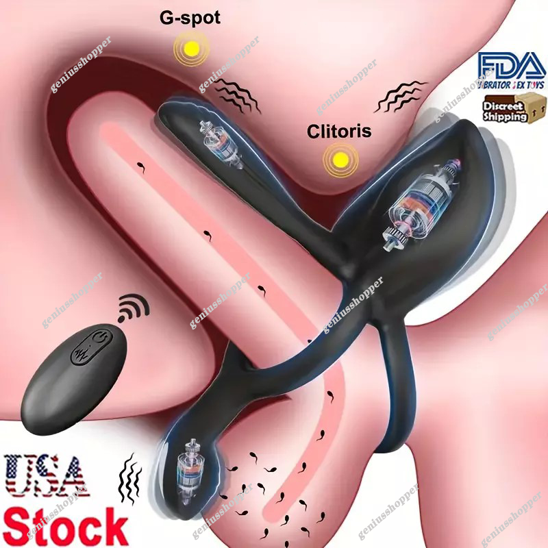 LYNK Pleasure Cock Ring Prostate Massager - Silicone Dual Stimulation Toy For Men