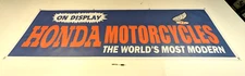 60's Honda Motorcycles Most Modern Vintage Style Dealer Promo Banner Wing logo