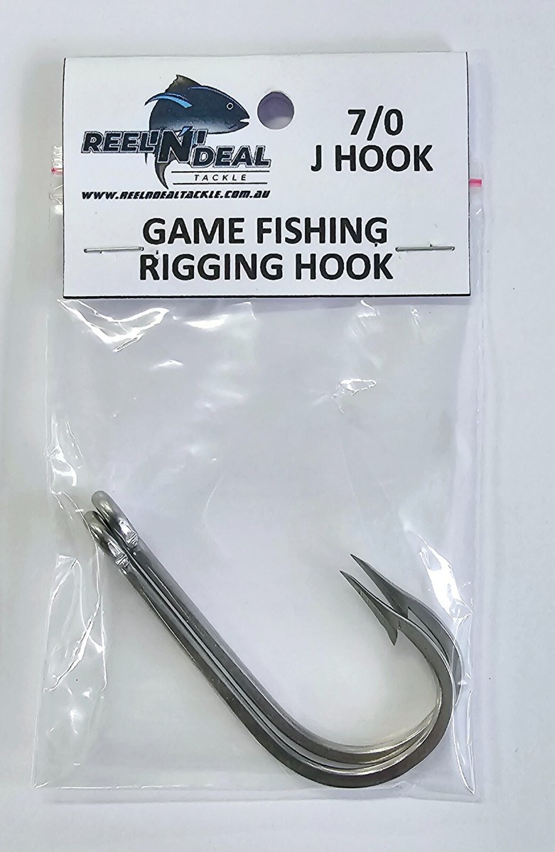 7/0 J HOOK STAINLESS GAME RIGGING HOOK PACK Australia