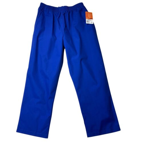 NWT Landau Essentials Women's Elastic Waist Scrub Pants 8327 Galaxy Blue XL