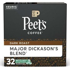 Peet  s Coffee, Major Dickason's Blend - Dark Roast Coffee - 32 K-Cup Pods for
