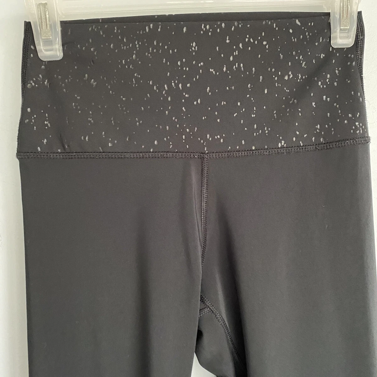 Z by Zobha Black Shine High Rise Stretch Leggings Size S Full Length  Activewear