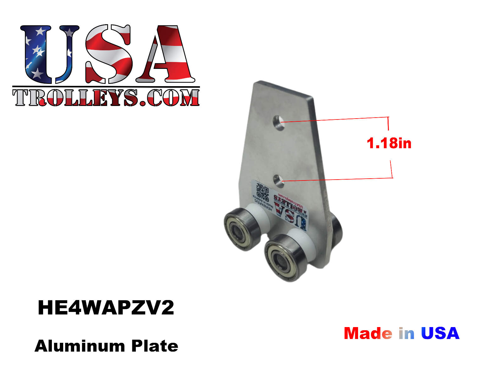Unistrut Hardware Heavy-Duty Strut Channel Trolley | 4-Wheel Steel Bearing Carrier For 1.625" Strut (HT4W-158S) 1-5/8 In - Foto 4