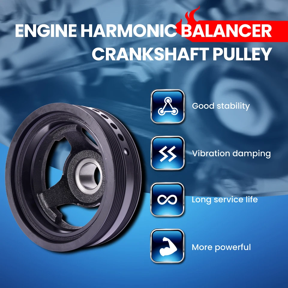 Harmonic Balancer Belt Component Kit for 07-08Cadillac Escalade GMC Sierra Yukon - Image 3 of 4