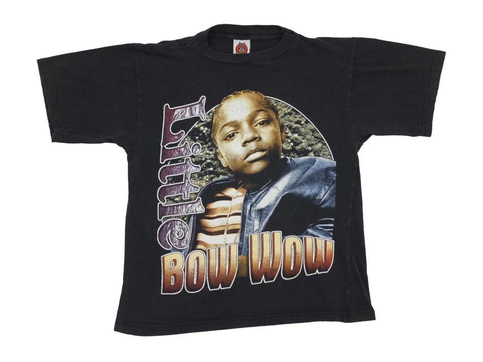 Vintage 2000s Black Lil Bow Wow Kids Shirt Youth XL Oversized T Rap Tee Y2K 90s - Image 2 of 4