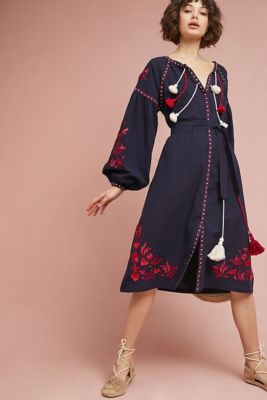 NWT Anthropologie Madalyn Embroidered Shift Dress by Child of the Universe  Small | eBay