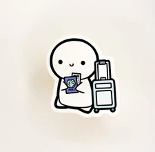 TCMC The coffeemonsterzco- Traveling Emoti - Vinyl Sticker