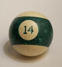 Vintage Bakelite Stripe 14 Ball Billiard Pool Replacement 2 1/4" Standard Size