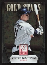 2015 Panini Elite Victor Martinez Gold Stars #7 Card