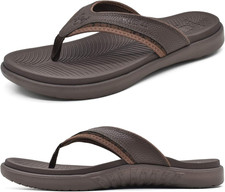 Mens Sport Flip Flops Orthotic Thong Sandals with Arch Support