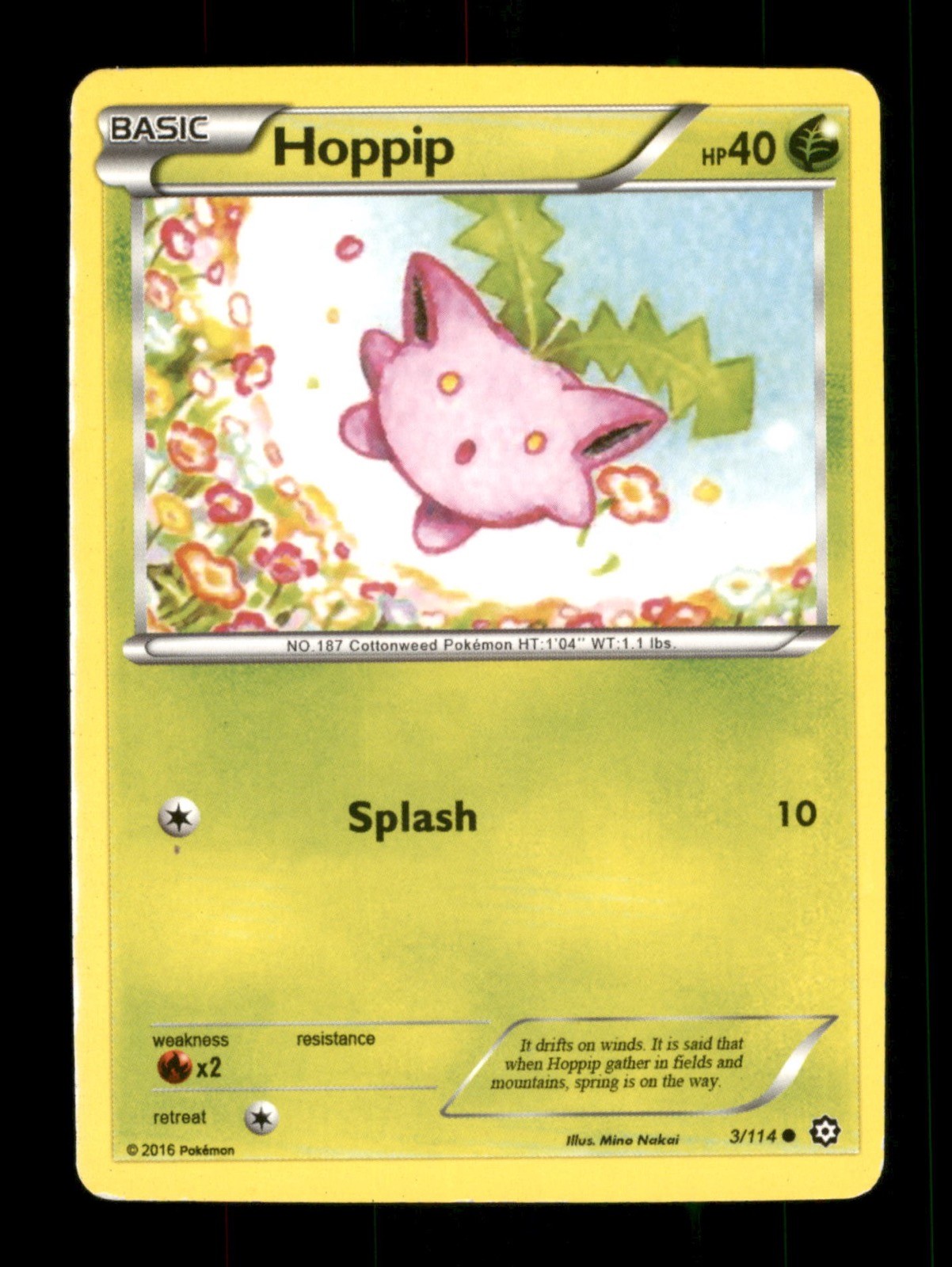 Hoppip 3/114 Non-Holo Nintendo  Pokemon Trading Card TCG 